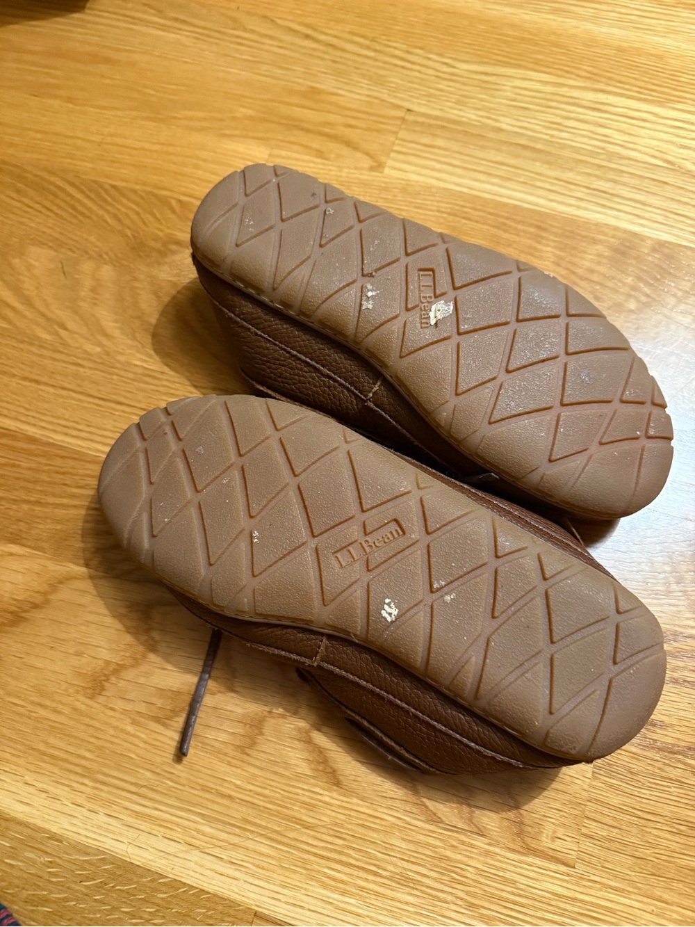 L.L.Bean Wicked Good Slipper Moccasins Brown Grained Leather 8 - Picture 4 of 6